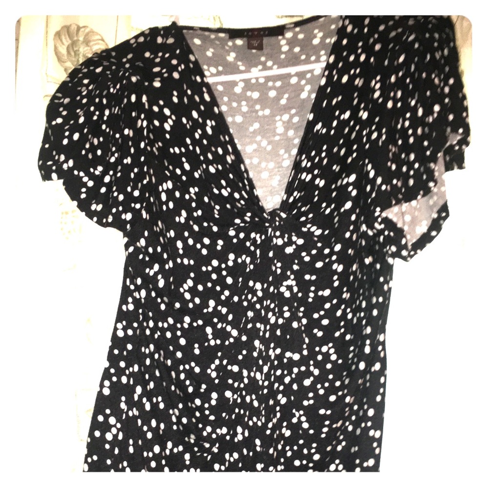 Black with white polka dots blouse